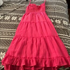 Love Tree Vibrant Pink Layered Dress